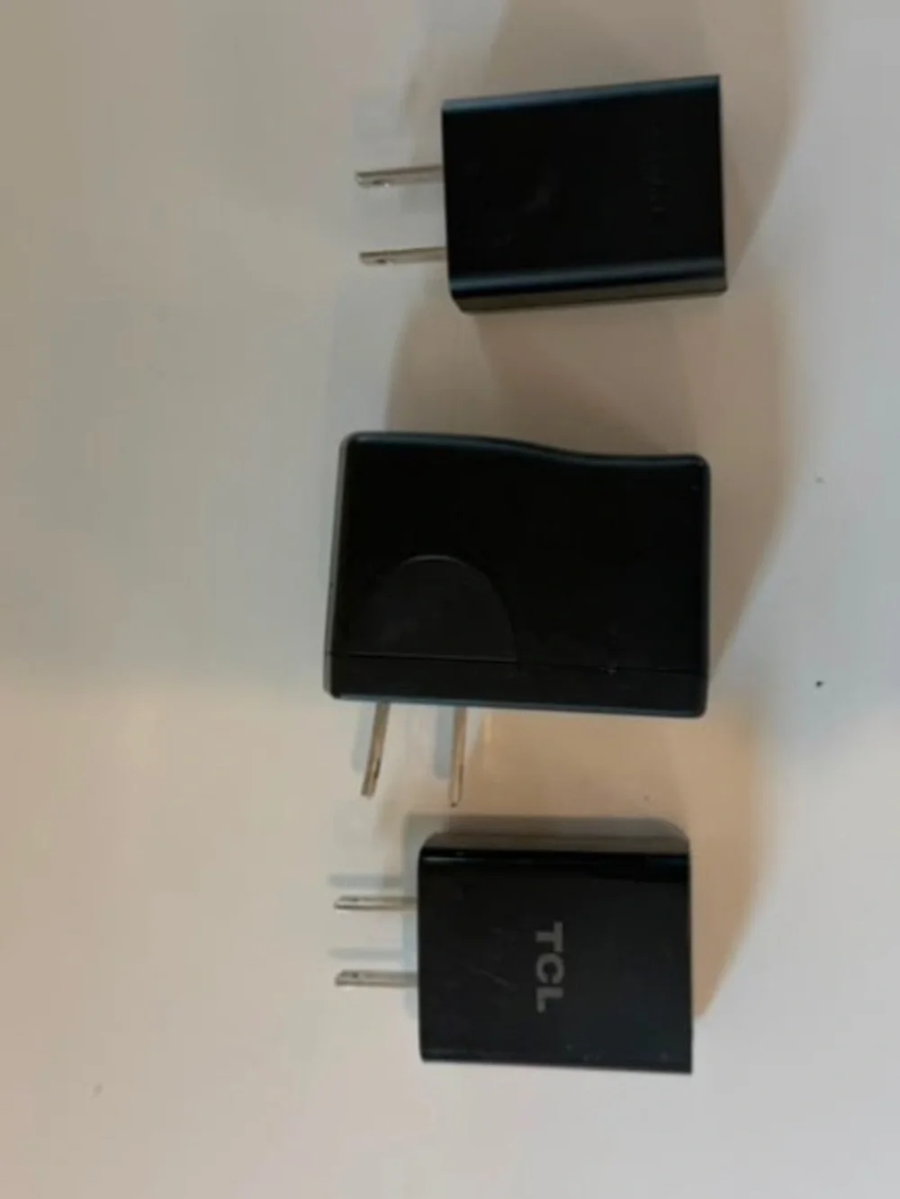 Lot of 3 USB Wall Charger Adapters TCL Huawei and Sony Black